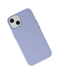 Newface iPhone 14 Plus Kılıf Nano içi Kadife Silikon - Lila