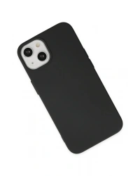 Newface iPhone 14 Plus Kılıf Nano içi Kadife Silikon - Siyah