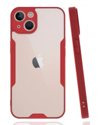 Newface iPhone 14 Plus Kılıf Platin Silikon - Kırmızı