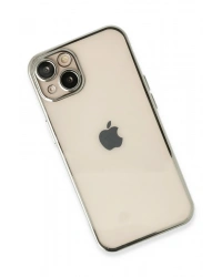 Newface iPhone 14 Plus Kılıf Razer Lensli Silikon - Gümüş