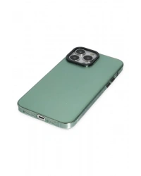 Newface iPhone 14 Pro Kılıf Anka PC Sert Metal Kapak - Yeşil