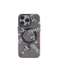 Newface iPhone 14 Pro Kılıf Apollo Magneticsafe Desenli Kapak - Apollo Siyah - 3