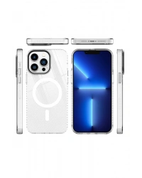 Newface iPhone 14 Pro Kılıf Beta Magneticsafe Silikon - Şeffaf