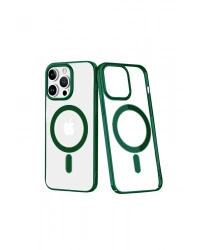 Newface iPhone 14 Pro Kılıf Element Magneticsafe Sert Kapak - Köknar Yeşili