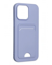 Newface iPhone 14 Pro Kılıf Kelvin Kartvizitli Silikon - Lila