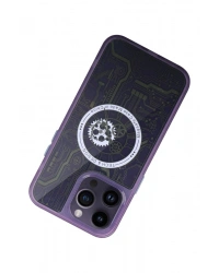 Newface iPhone 14 Pro Kılıf Magic Magneticsafe Silikon - Derin Mor