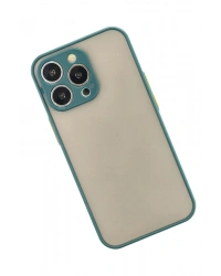 Newface iPhone 14 Pro Kılıf Montreal Silikon Kapak - Yeşil