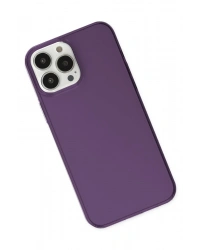 Newface iPhone 14 Pro Kılıf Pc Sert Şeffaf Kapak - Mor