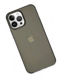 Newface iPhone 14 Pro Kılıf Pc Sert Şeffaf Kapak - Siyah