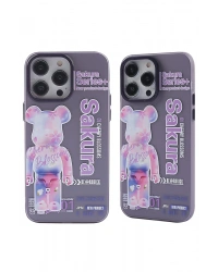 Newface iPhone 14 Pro Kılıf Prada Desenli Kapak - Prada Mor - 1