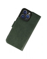 Newface iPhone 14 Pro Kılıf Trend S Plus Kapaklı Kılıf - Yeşil