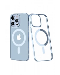 Newface iPhone 14 Pro Max Kılıf Element Magneticsafe Sert Kapak - Sierra Blue