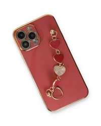 Newface iPhone 14 Pro Max Kılıf Esila Silikon - Kırmızı