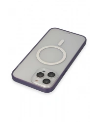 Newface iPhone 14 Pro Max Kılıf Grand Magneticsafe Kapak - Mor
