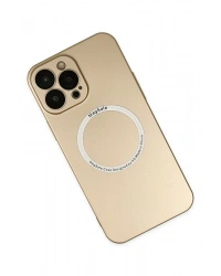 Newface iPhone 14 Pro Max Kılıf Jack Magneticsafe Lens Silikon - Gold