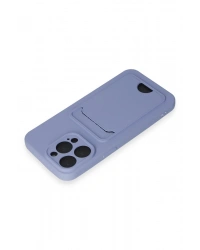 Newface iPhone 14 Pro Max Kılıf Kelvin Kartvizitli Silikon - Lila