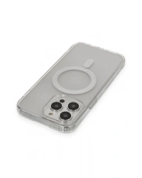 Newface iPhone 14 Pro Max Kılıf Matte Şeffaf Magneticsafe - Şeffaf