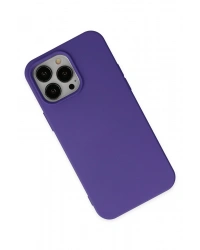 Newface iPhone 14 Pro Max Kılıf Nano içi Kadife Silikon - Mor