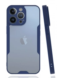 Newface iPhone 14 Pro Max Kılıf Platin Silikon - Lacivert