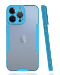 Newface iPhone 14 Pro Max Kılıf Platin Silikon - Mavi