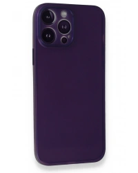 Newface iPhone 14 Pro Max Kılıf PP Ultra İnce Kapak - Mor