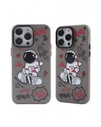 Newface iPhone 14 Pro Max Kılıf Prada Desenli Kapak - Prada Siyah - 1