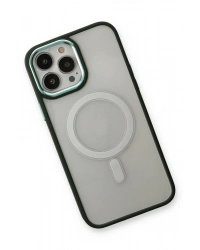 Newface iPhone 14 Pro Max Kılıf Room Magneticsafe Silikon - Köknar Yeşili