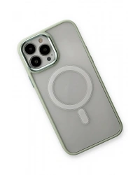 Newface iPhone 14 Pro Max Kılıf Room Magneticsafe Silikon - Su Yeşili