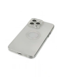 Newface iPhone 14 Pro Max Kılıf Santa Lens Silikon - Şeffaf