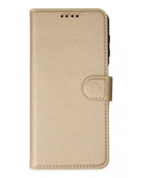 Newface iPhone 14 Pro Max Kılıf Trend S Plus Kapaklı Kılıf - Gold