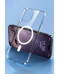 Newface iPhone 14 Pro Max Kılıf Tron Şeffaf Magsafe Kapak - Şeffaf