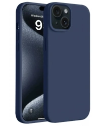 Newface iPhone 15 Kılıf First Silikon - Lacivert