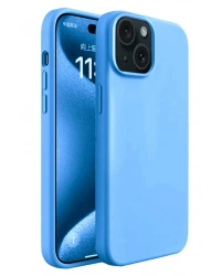 Newface iPhone 15 Kılıf First Silikon - Mavi