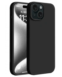 Newface iPhone 15 Kılıf First Silikon - Siyah