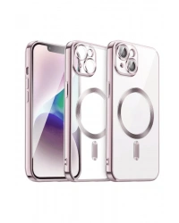 Newface iPhone 15 Kılıf Kross Magneticsafe Kapak - Rose