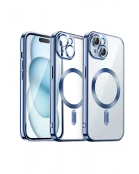 Newface iPhone 15 Kılıf Kross Magneticsafe Kapak - Sierra Blue