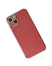 Newface iPhone 15 Kılıf Volet Silikon - Kırmızı