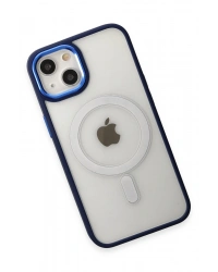 Newface iPhone 15 Pro Kılıf Room Magneticsafe Silikon - Lacivert