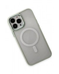 Newface iPhone 15 Pro Kılıf Room Magneticsafe Silikon - Su Yeşili