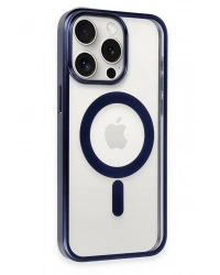 Newface iPhone 15 Pro Max Kılıf Erozi Magsafe Kapak - Lacivert