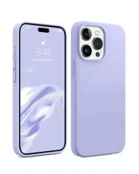 Newface iPhone 15 Pro Max Kılıf First Silikon - Lila