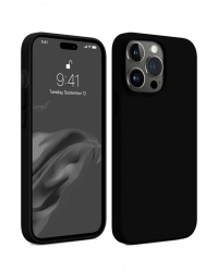 Newface iPhone 15 Pro Max Kılıf First Silikon - Siyah