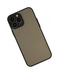 Newface iPhone 15 Pro Max Kılıf Montreal Silikon Kapak - Siyah