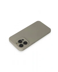 Newface iPhone 15 Pro Max Kılıf Nano içi Kadife Silikon - Beyaz Titanyum