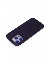 Newface iPhone 15 Pro Max Kılıf Nano içi Kadife Silikon - Mor