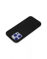 Newface iPhone 15 Pro Max Kılıf Nano içi Kadife Silikon - Siyah