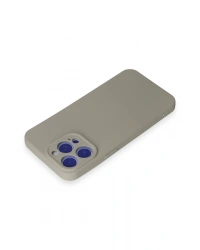 Newface iPhone 15 Pro Max Kılıf Nano içi Kadife Silikon - Titan Gri