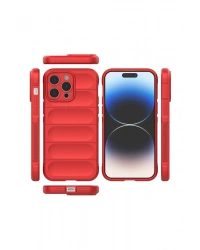 Newface iPhone 15 Pro Max Kılıf Optimum Silikon - Kırmızı