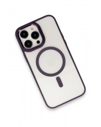 Newface iPhone 15 Pro Max Kılıf Room Magneticsafe Silikon - Derin Mor