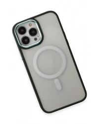 Newface iPhone 15 Pro Max Kılıf Room Magneticsafe Silikon - Köknar Yeşili